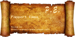 Pappert Emma névjegykártya